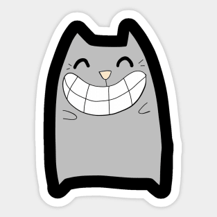 happy cat and happy to see you Sticker